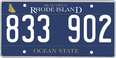 RI license plate 833902