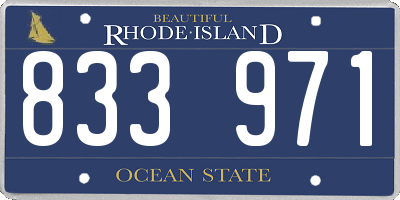 RI license plate 833971