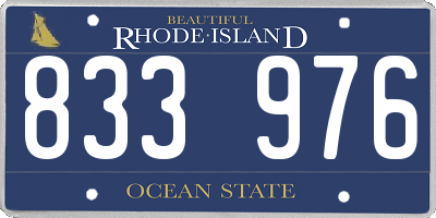 RI license plate 833976