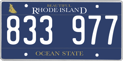 RI license plate 833977