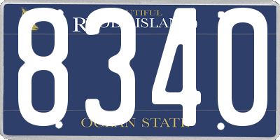 RI license plate 8340