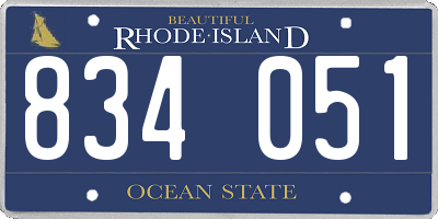 RI license plate 834051
