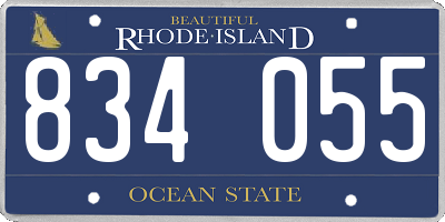 RI license plate 834055