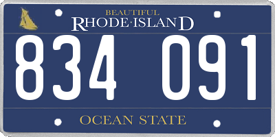 RI license plate 834091