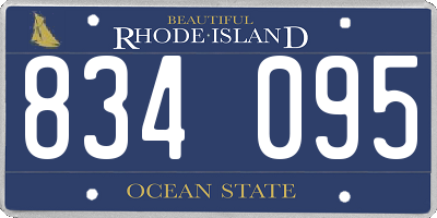 RI license plate 834095