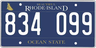 RI license plate 834099