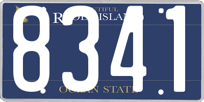 RI license plate 8341