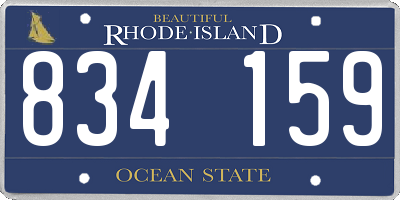 RI license plate 834159