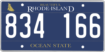 RI license plate 834166