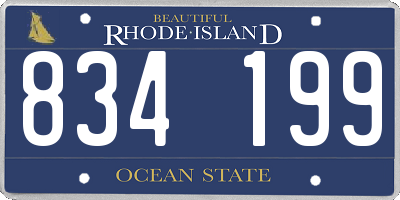 RI license plate 834199