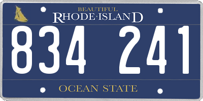 RI license plate 834241