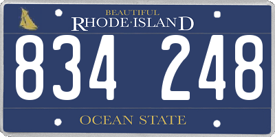 RI license plate 834248