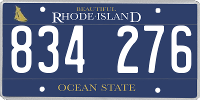 RI license plate 834276