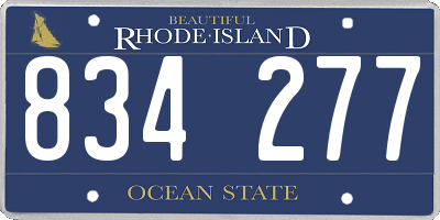 RI license plate 834277