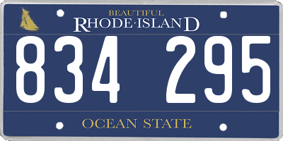 RI license plate 834295