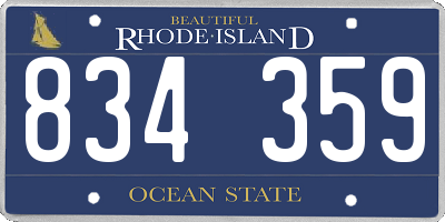 RI license plate 834359