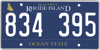 RI license plate 834395