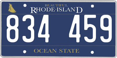 RI license plate 834459