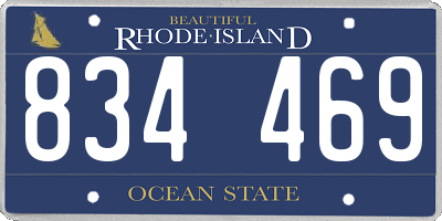 RI license plate 834469