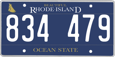 RI license plate 834479