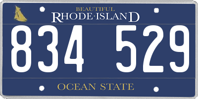 RI license plate 834529