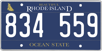 RI license plate 834559