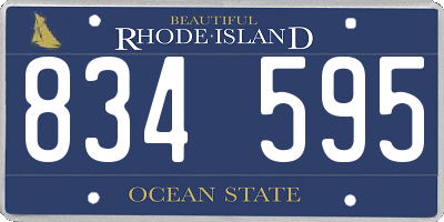 RI license plate 834595