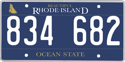 RI license plate 834682