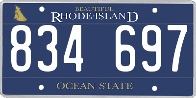 RI license plate 834697