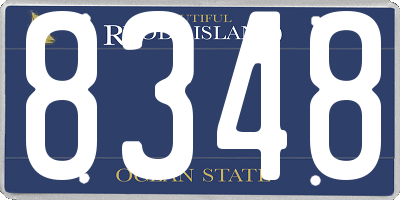 RI license plate 8348