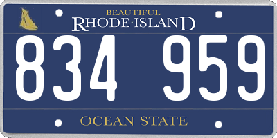 RI license plate 834959