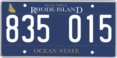 RI license plate 835015