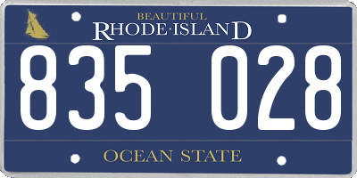 RI license plate 835028