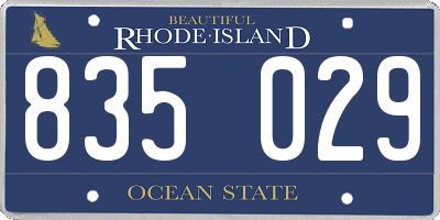 RI license plate 835029
