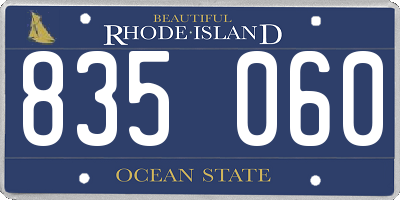RI license plate 835060