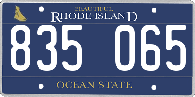 RI license plate 835065