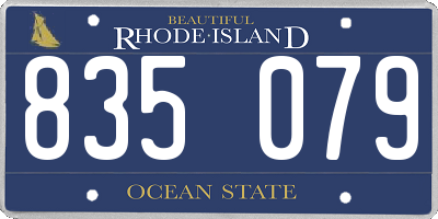 RI license plate 835079