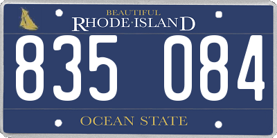 RI license plate 835084