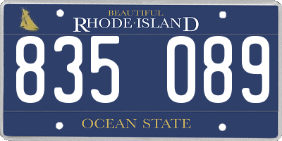 RI license plate 835089