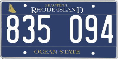 RI license plate 835094