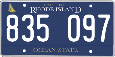 RI license plate 835097