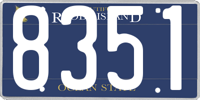 RI license plate 8351