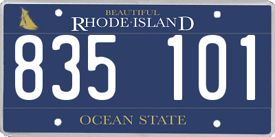 RI license plate 835101