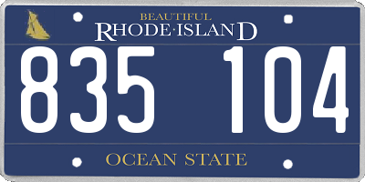 RI license plate 835104