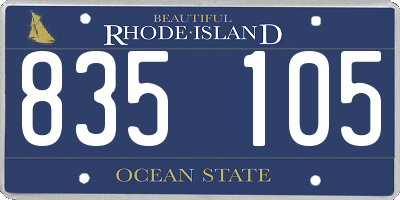 RI license plate 835105