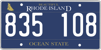 RI license plate 835108