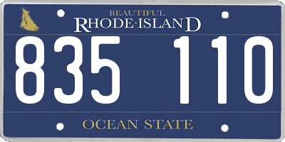RI license plate 835110