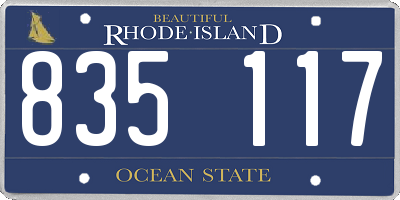 RI license plate 835117