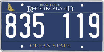 RI license plate 835119