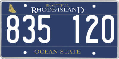 RI license plate 835120